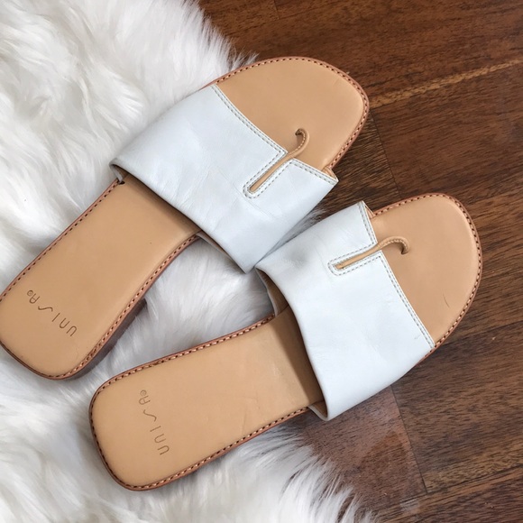 unisa white sandals
